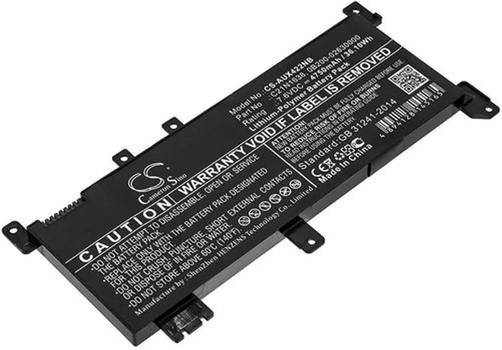 Batteri til Asus X442UA-3G, 7.6V, 4750 mAh v:2870101