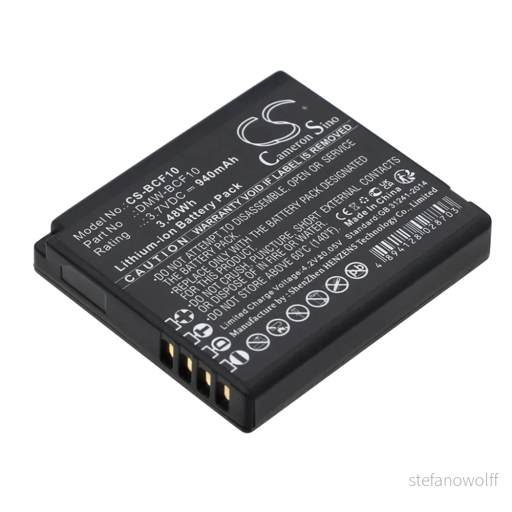 Batteri til CGA-S009 for Panasonic, 3,6 (3,7)V, 940mAh v:9398826