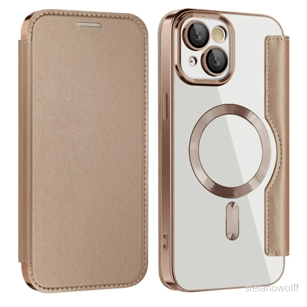 AMORUS iPhone 15 Plus Etui med MagSafe – Gull v:9162175