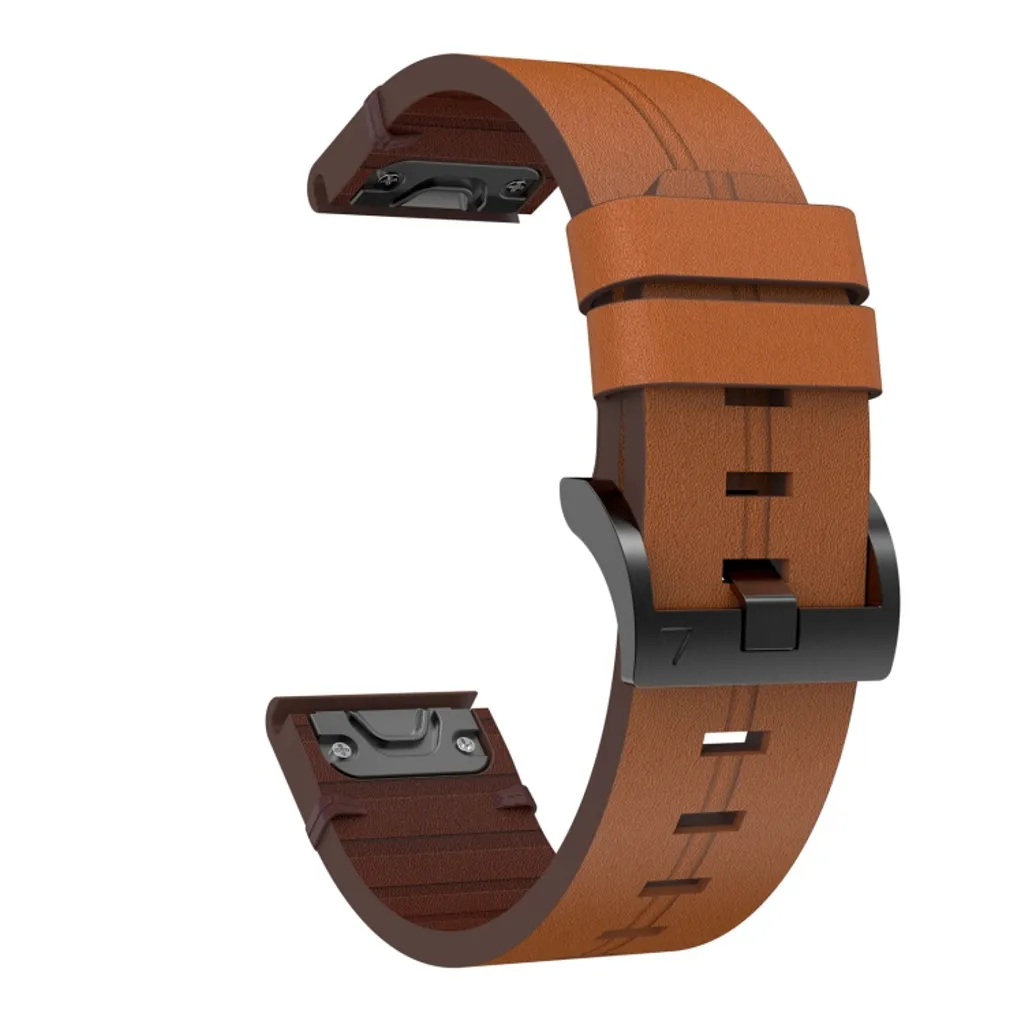 Garmin Fenix 5 Klokkereim i PU-skinn – Brun v:5896265