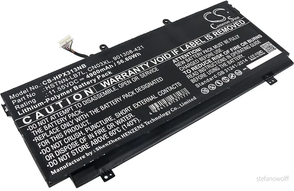 Batteri til HP Envy 13-AB066TU, 11,55V, 4900mAh v:3550975