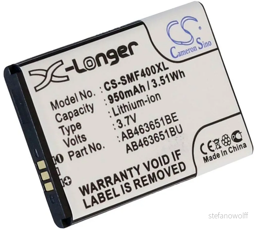 Batteri til Samsung SGH-S239, 3.6(3.7V), 950 mAh v:1282013