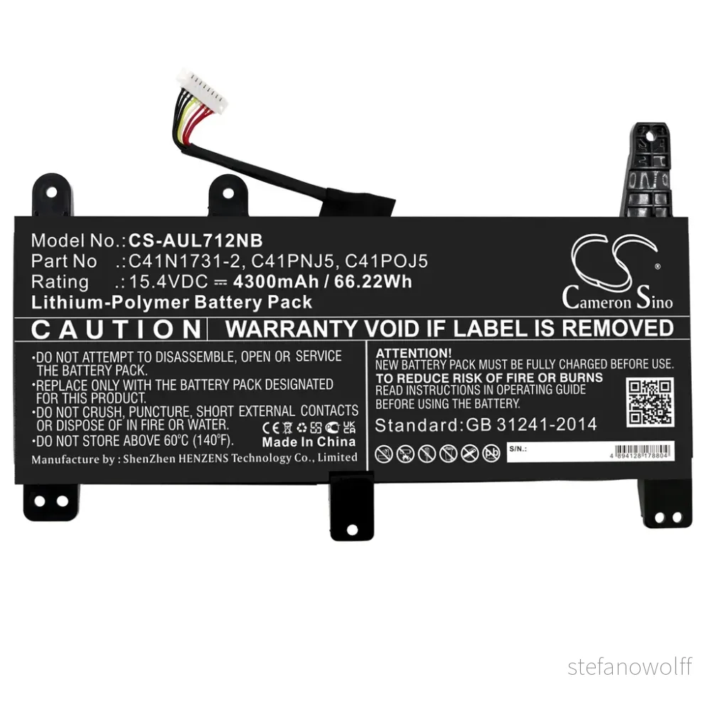 Batteri til ROG Strix GL704, 15.4V, 4300mAh v:7333248