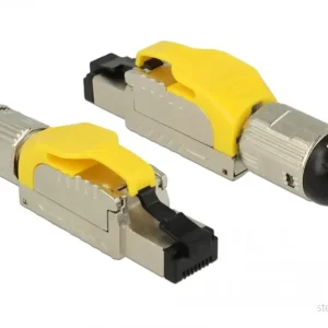 Delock RJ45-kontakt hunn feltmontering Cat.6A metall – sølv v:9672116