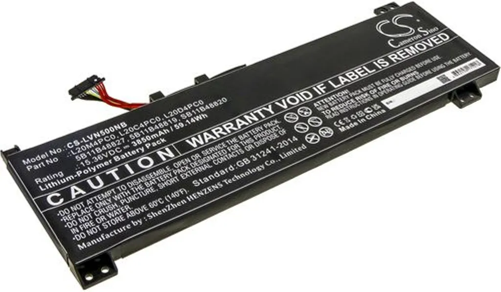 Batteri til L20D4PC0 for Lenovo, 15.36V, 3850 mAh v:8403801