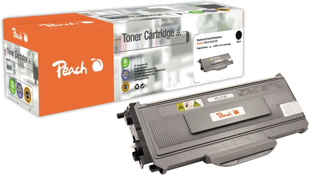 Peach-tonerkassetter som passer Brother DCP 7045N tonerkassett, svart v:7915631