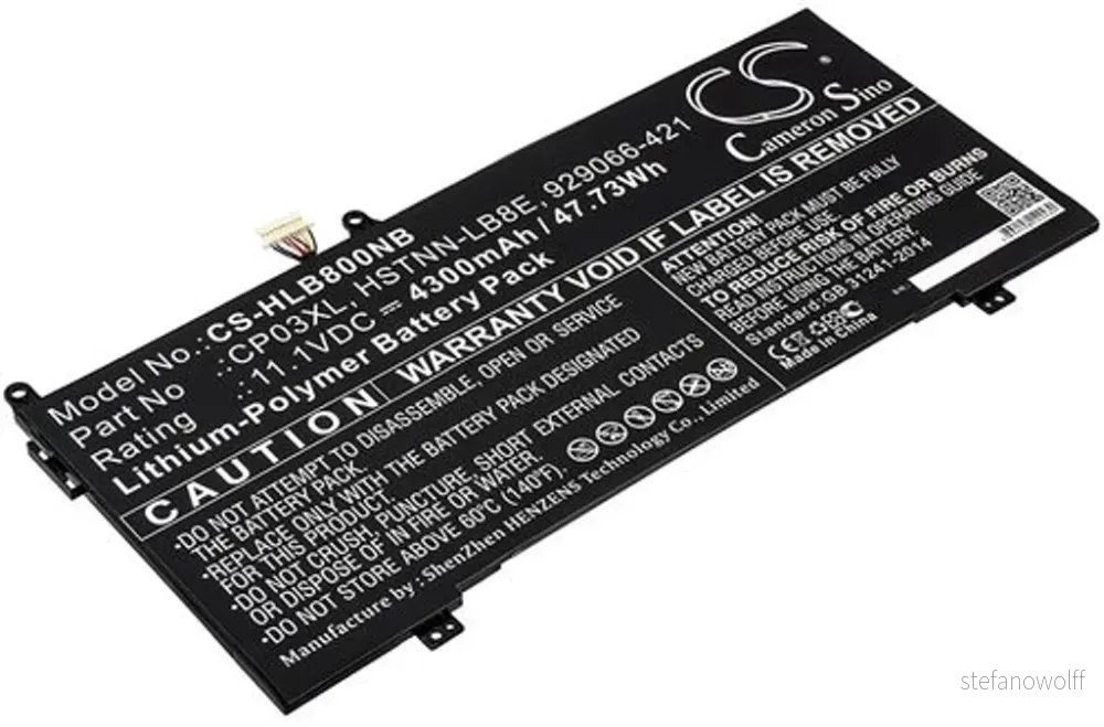 Batteri til HP Spectrex360 Convertible 13, 11.1V, 4300 mAh v:5029823