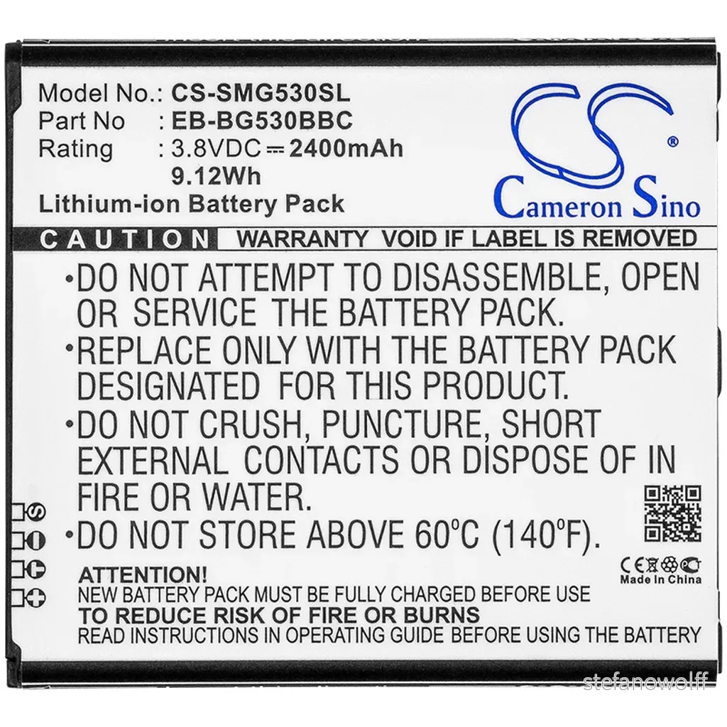 Batteri til EB-BG530CBZ for Samsung, 3.8V, 2400 mAh v:2884009 Batteri til EB-BG530CBZ for Samsung, 3.8V, 2400 mAh v:2884009