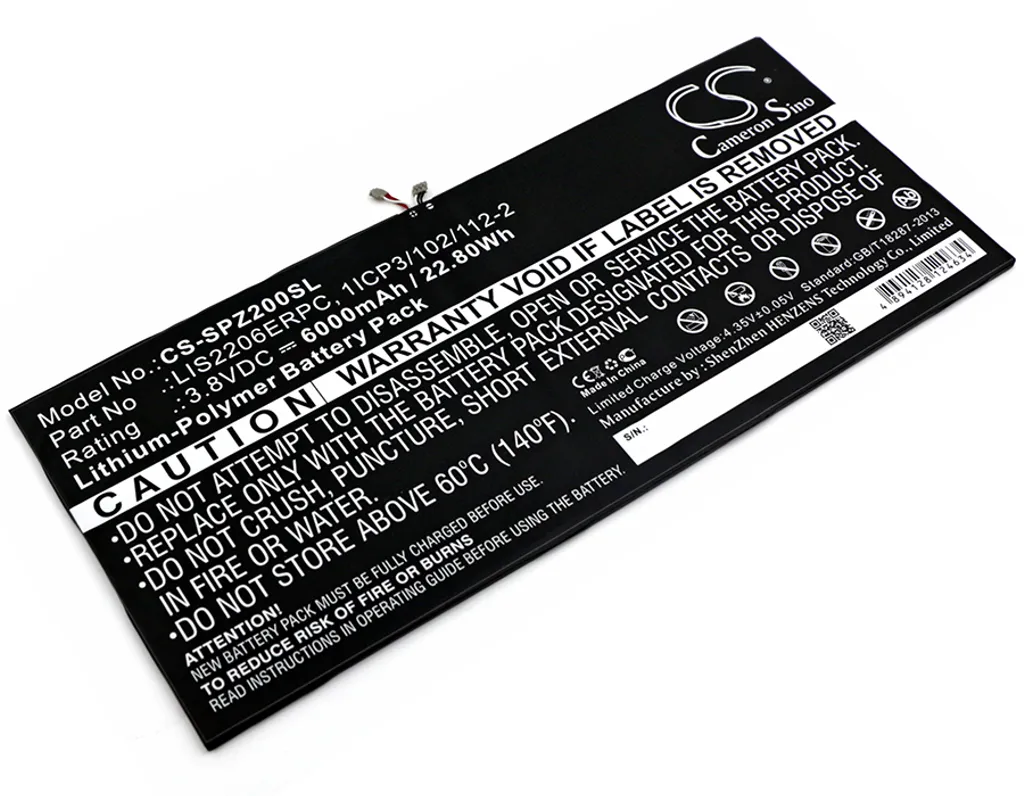 Batteri til SGP521, 3.8V, 6000mAh v:5064062