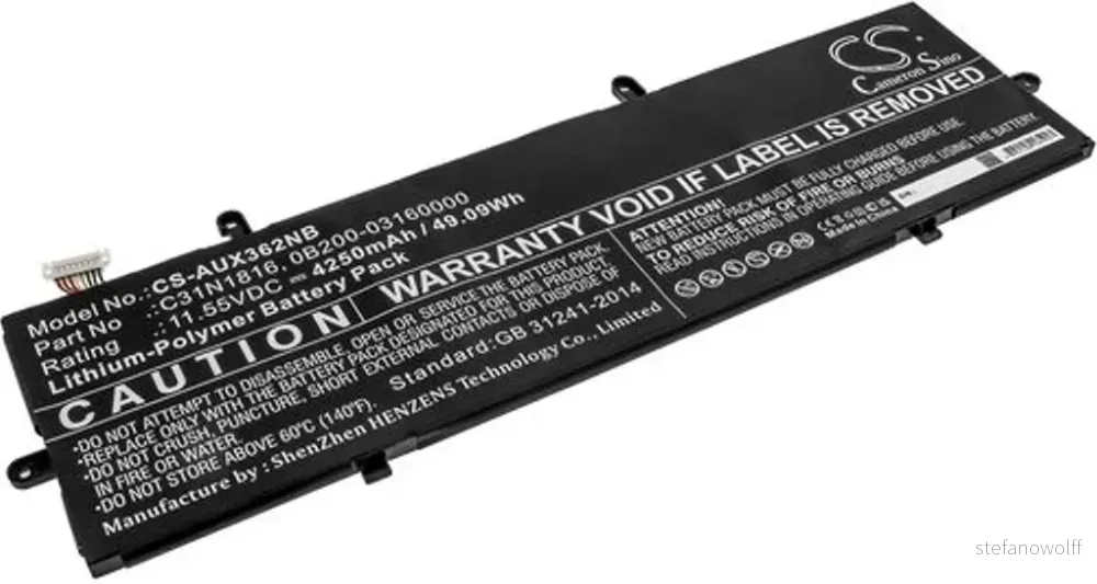 Batteri til Asus ZenBook Flip 13 UX362FA-EL185R, 11.55V, 4250 mAh v:2145145