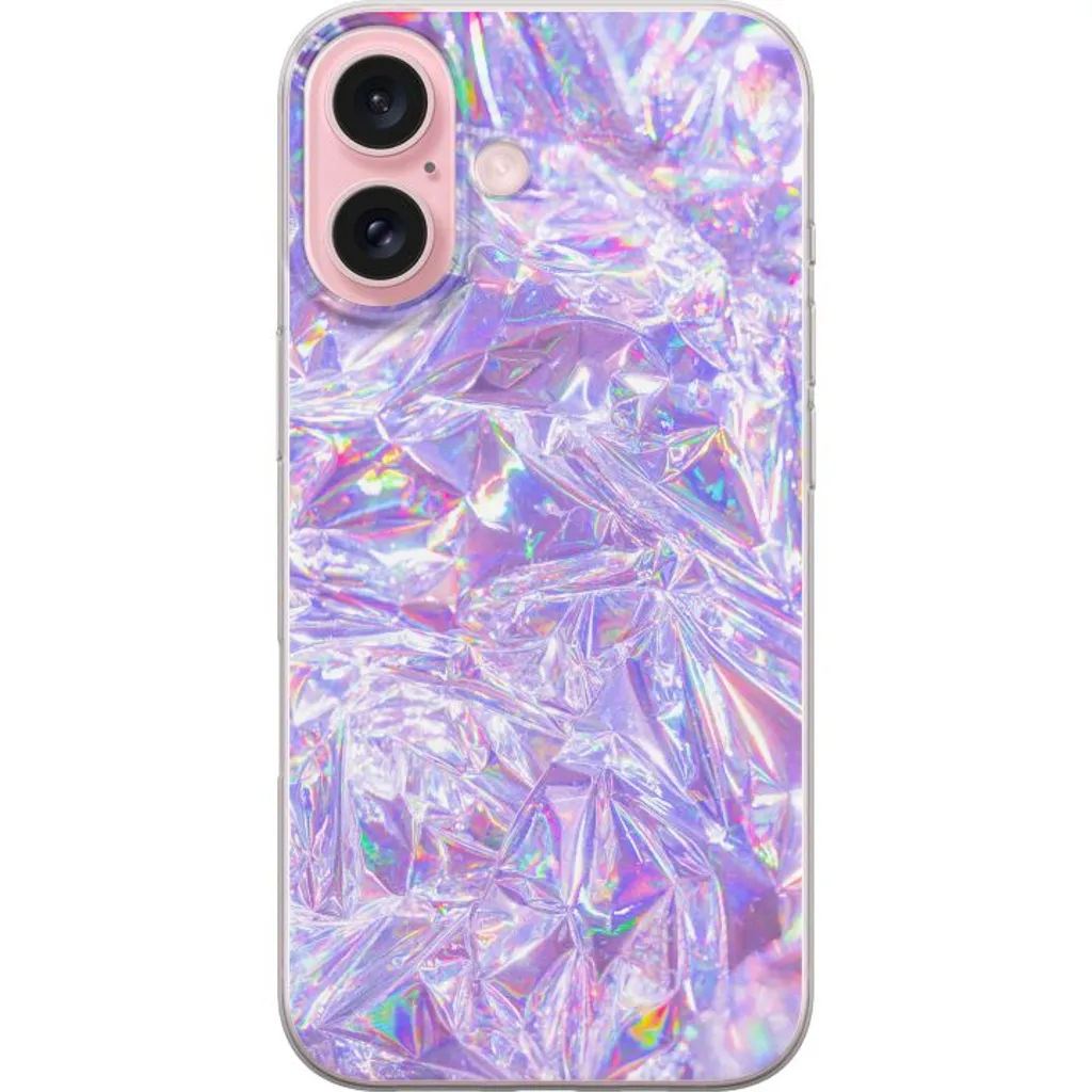 Apple iPhone 16 Gjennomsiktig Telefondeksel Glitter v:6518322
