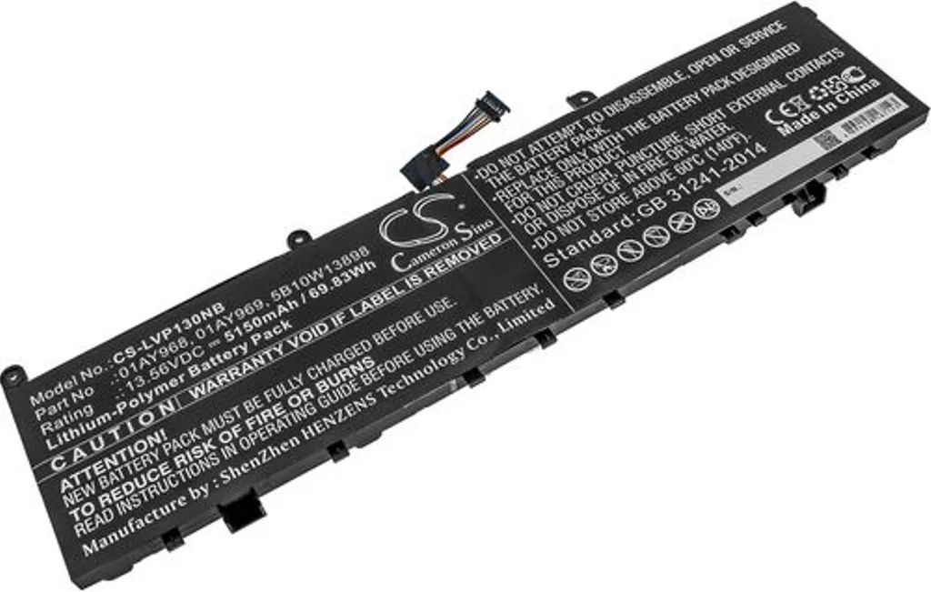 Batteri til Lenovo ThinkPad P1 Gen 1, 13.56V, 5150 mAh v:1448083