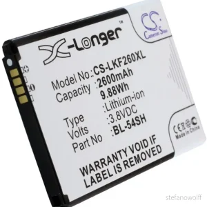 Batteri til Lg D373, 3.8V, 2600 mAh v:6150985 Batteri til Lg D373, 3.8V, 2600 mAh v:6150985