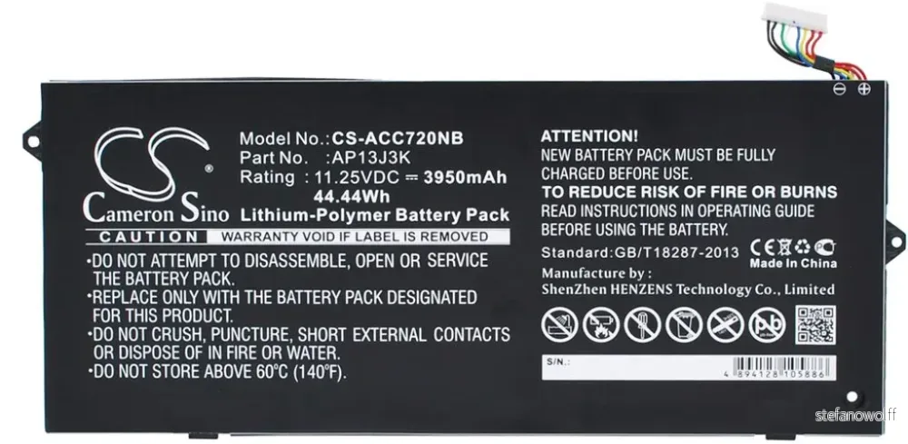 Batteri til 31CP5/67/90 for Acer, 11.25V, 3950 mAh v:5951419