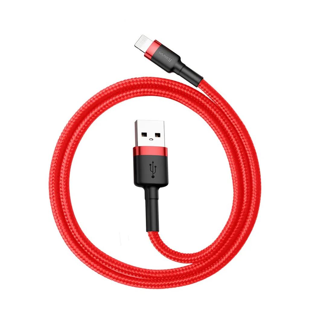 Baseus Cafule USB-A til Lightning 2.4A QC 3.0 kabel 0,5 m rød v:1837679