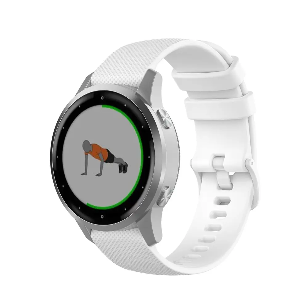 Garmin VivoMove 3S/VivoActive 4S Klokkereim i silikon – Hvit v:1709753