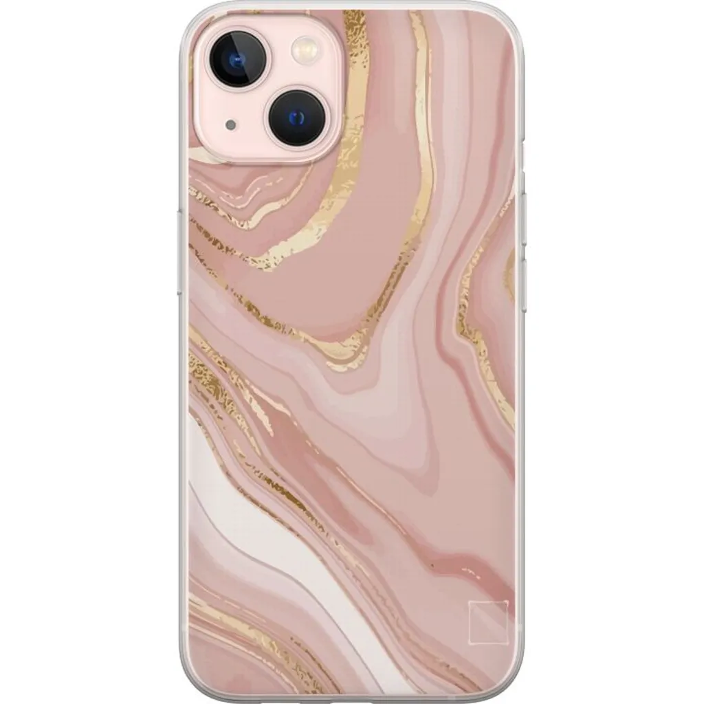 Apple iPhone 13 mini Gjennomsiktig Telefondeksel Ljusrosa marmor v:1022591