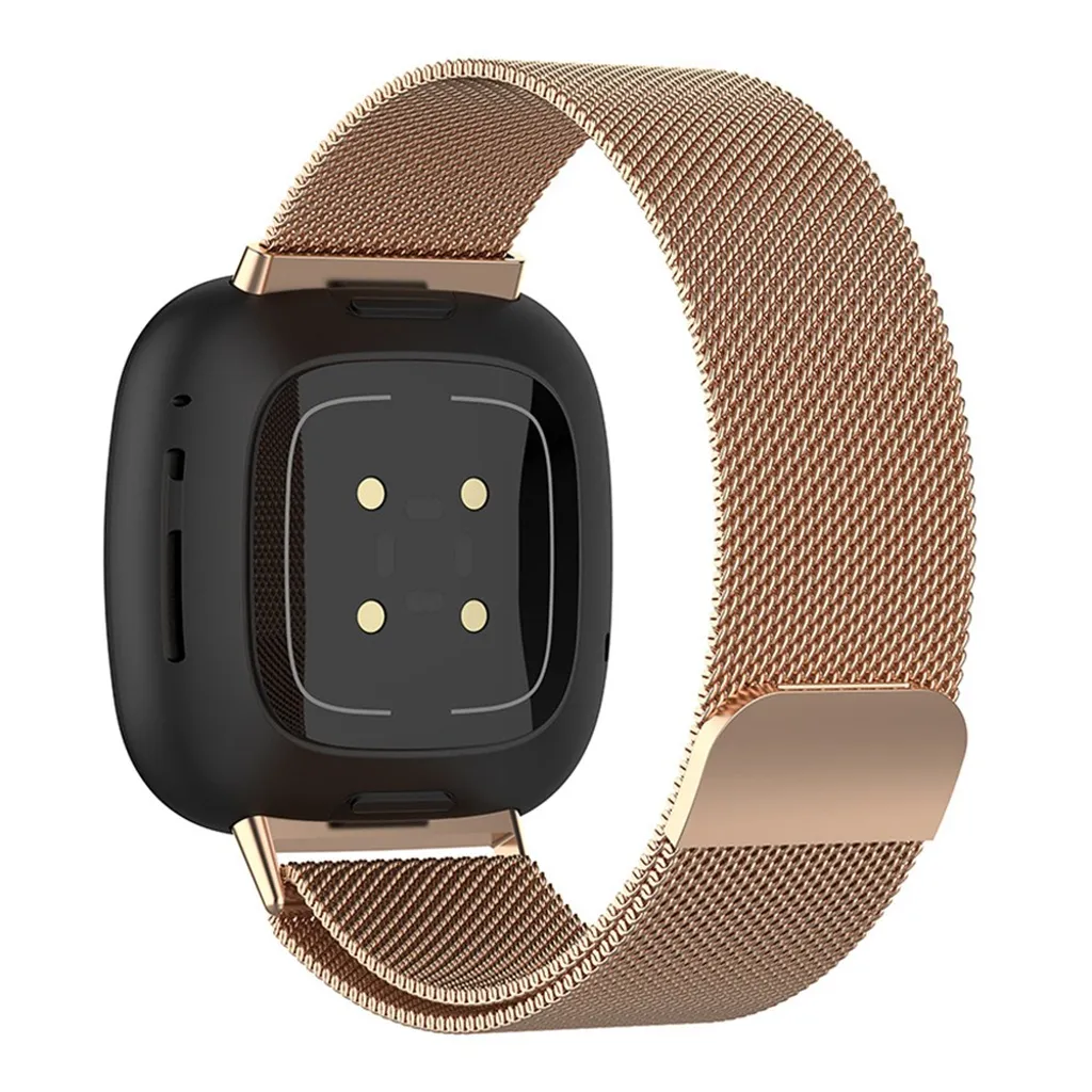 Fitbit Versa 3 klokkerem i rustfritt stål – Rose gull v:3614301