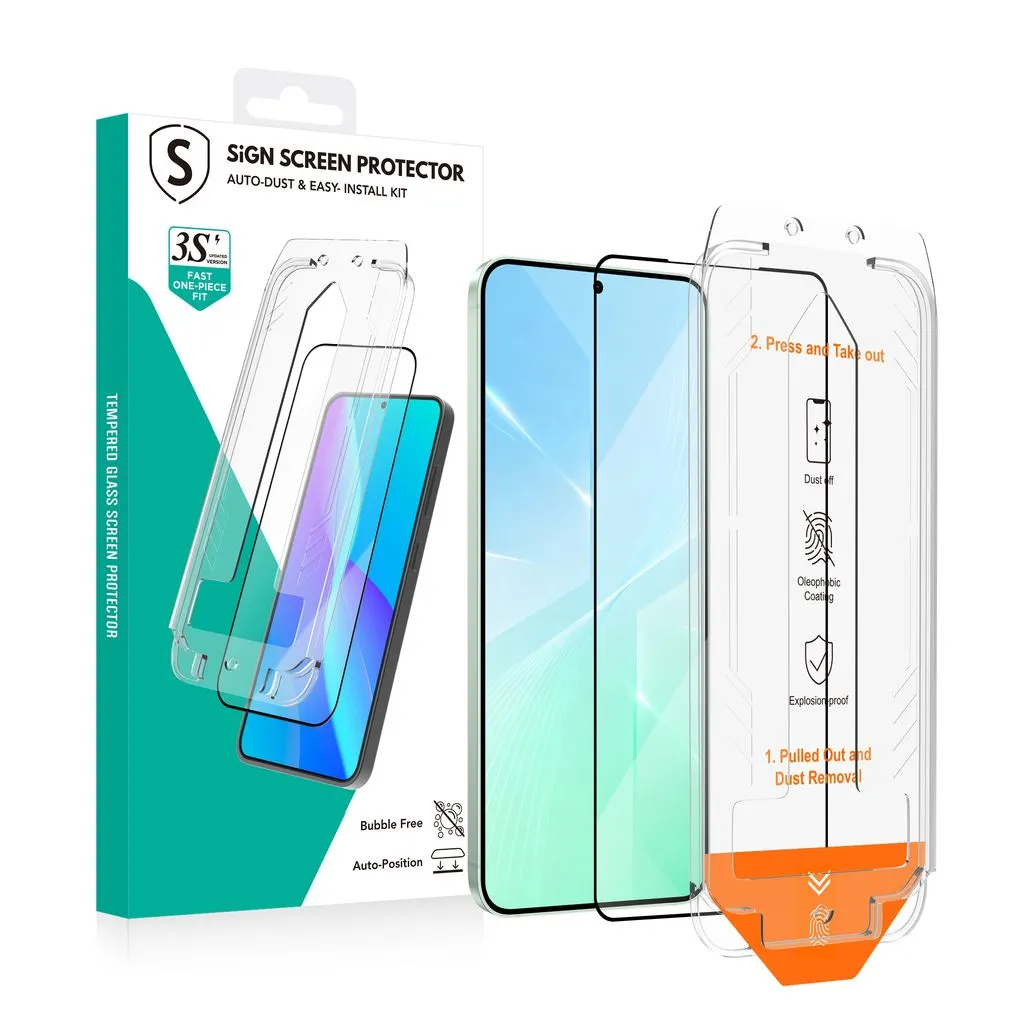 SiGN Skjermbeskytter SamsungGalaxy S26 Plus – EZ Apply med støvfri applikator, 2-paking v:9741974