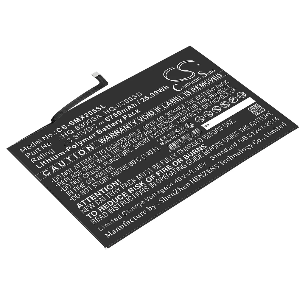 Batteri til HQ-6300SA for Samsung, 3.85V, 6750mAh v:8560628 Batteri til HQ-6300SA for Samsung, 3.85V, 6750mAh v:8560628