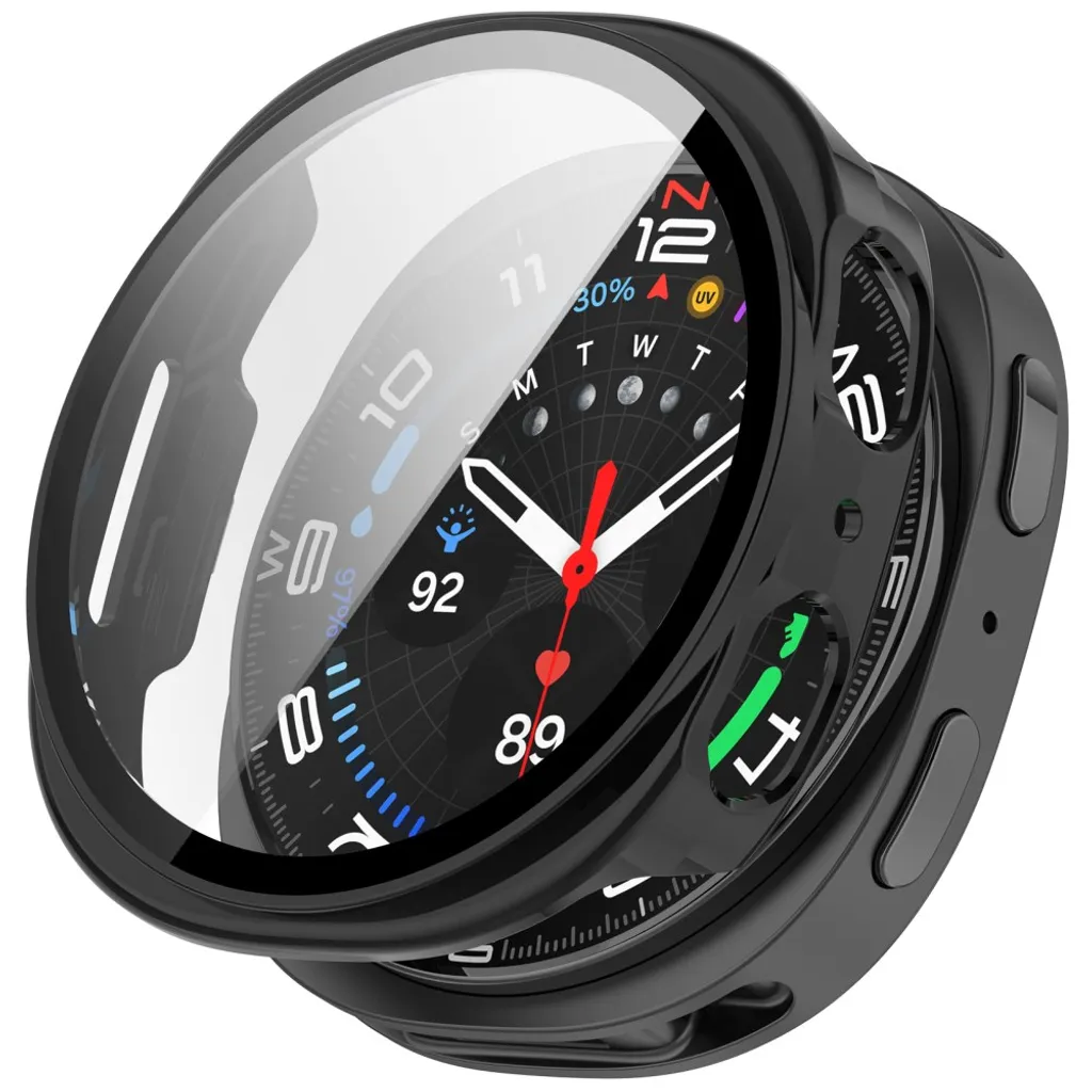 Samsung Galaxy Watch9 40mm Deksel med skjermbeskytter i glass – Svart v:2069310
