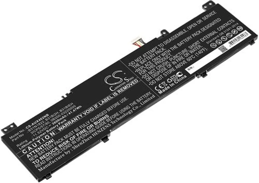 Batteri til Asus ZENBOOK FLIP 14 UM462DA-AI501TS, 11.52V, 3600 mAh v:7111614