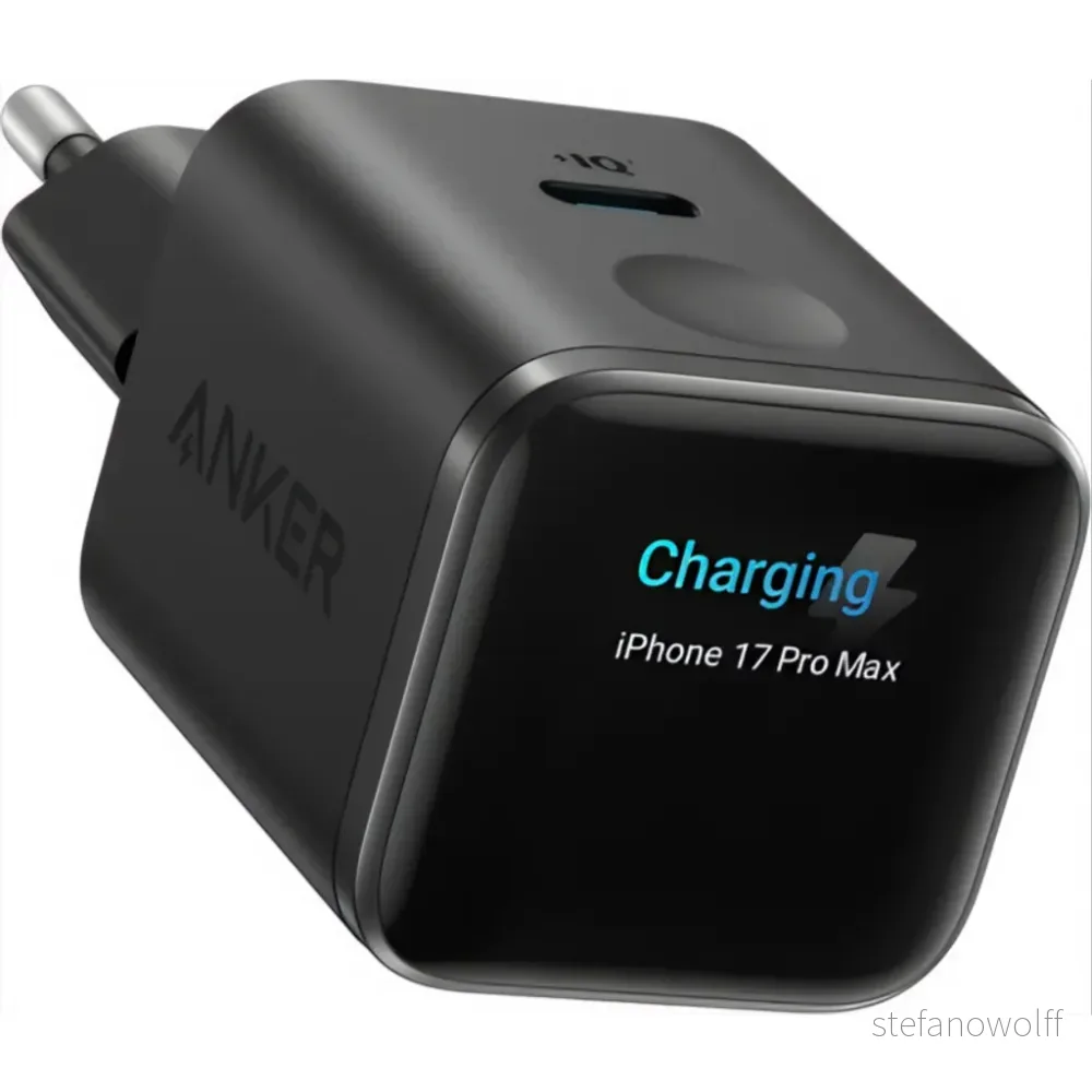 Anker Nano vegglader med skjerm 45W, 3A, 1x USB-C – Svart v:8249141 Anker Nano vegglader med skjerm 45W, 3A, 1x USB-C – Svart v:8249141
