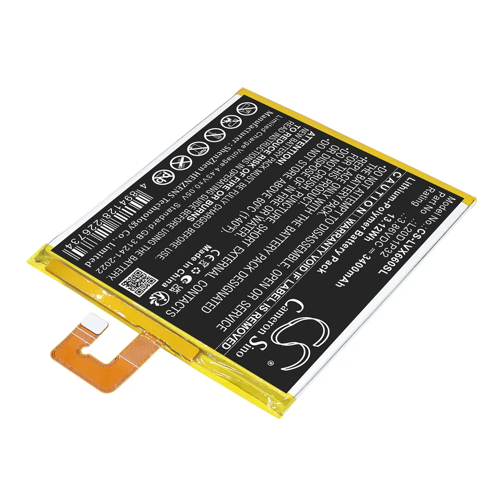Batteri til TB-X6C6X, 3.86V, 3400mAh v:9261849