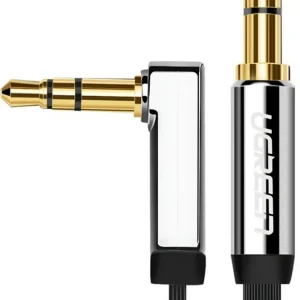 UGREEN AV119 3,5 mm til 3,5 mm lydkabel, vinklet – svart 1,5 m v:9466415 UGREEN AV119 3,5 mm til 3,5 mm lydkabel, vinklet – svart 1,5 m v:9466415