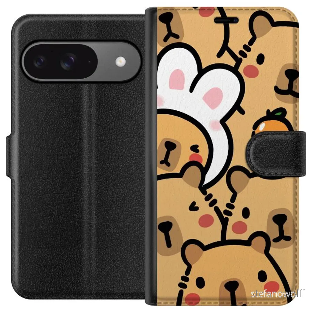 Google Pixel 9 Sort Lommebokdeksel Kapivara v:4156877