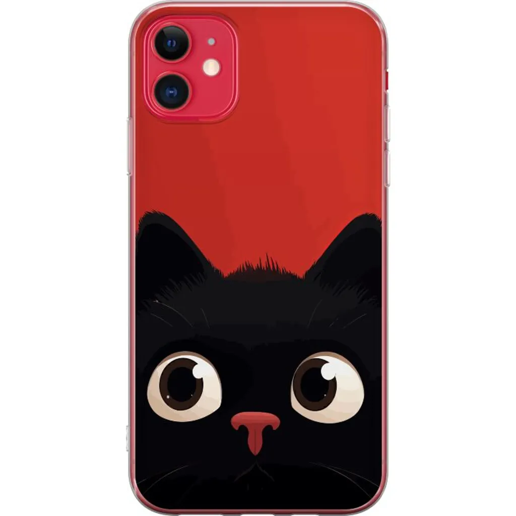 Apple iPhone 11 Gjennomsiktig Telefondeksel Busig Katt v:6359599