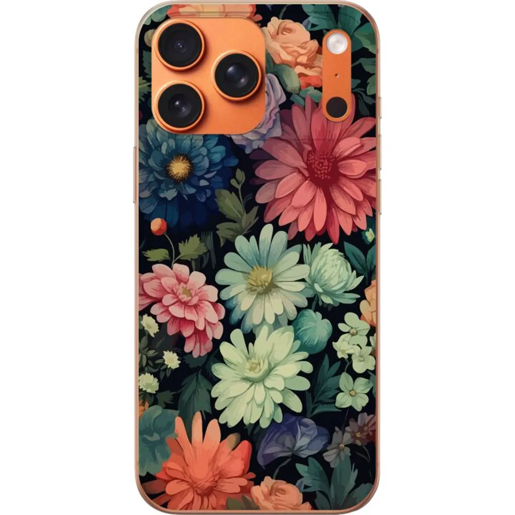 Apple iPhone 17 Pro Max Gjennomsiktig Telefondeksel Färglada blommor v:6824616