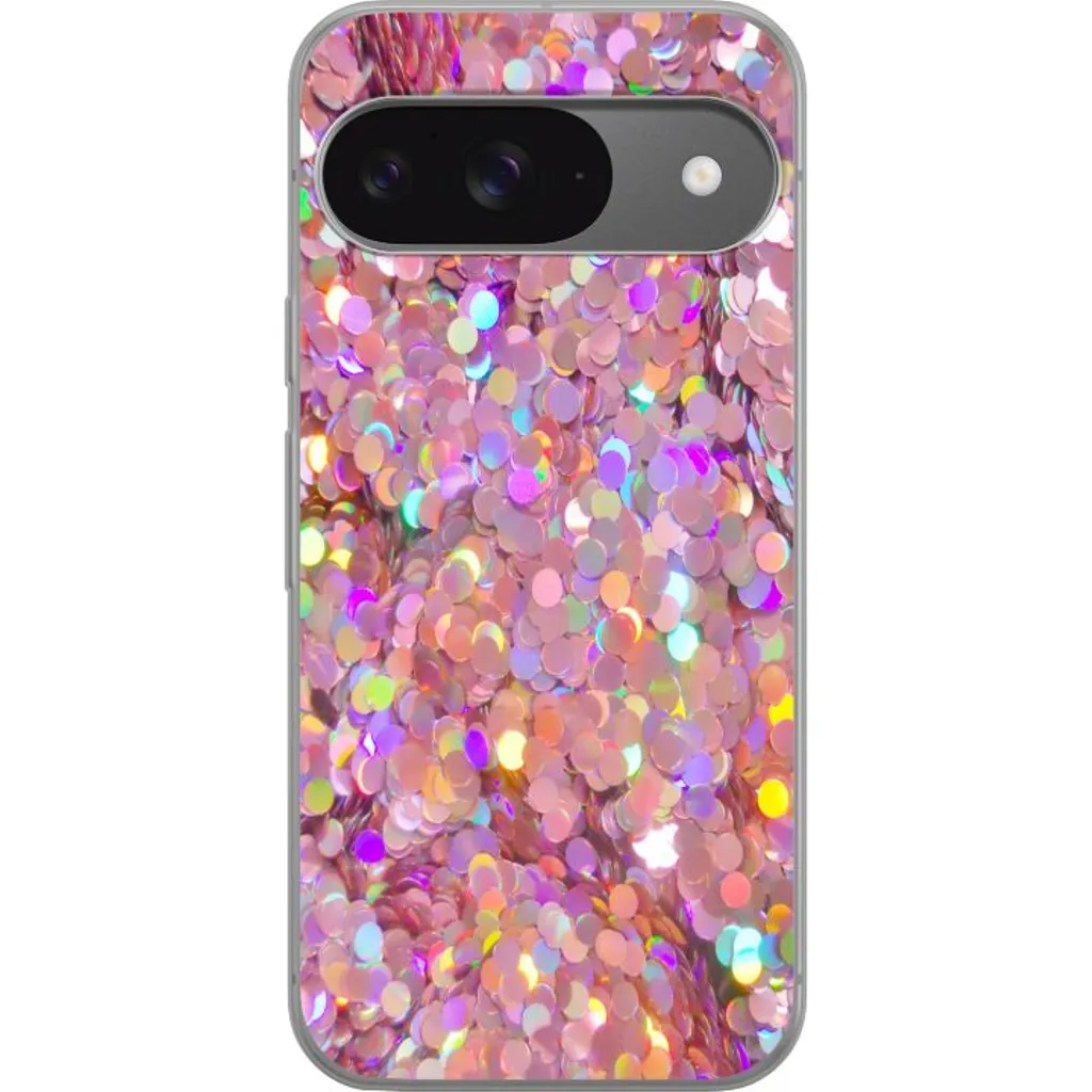 Google Pixel 9 Gjennomsiktig Telefondeksel Glitter v:1792421