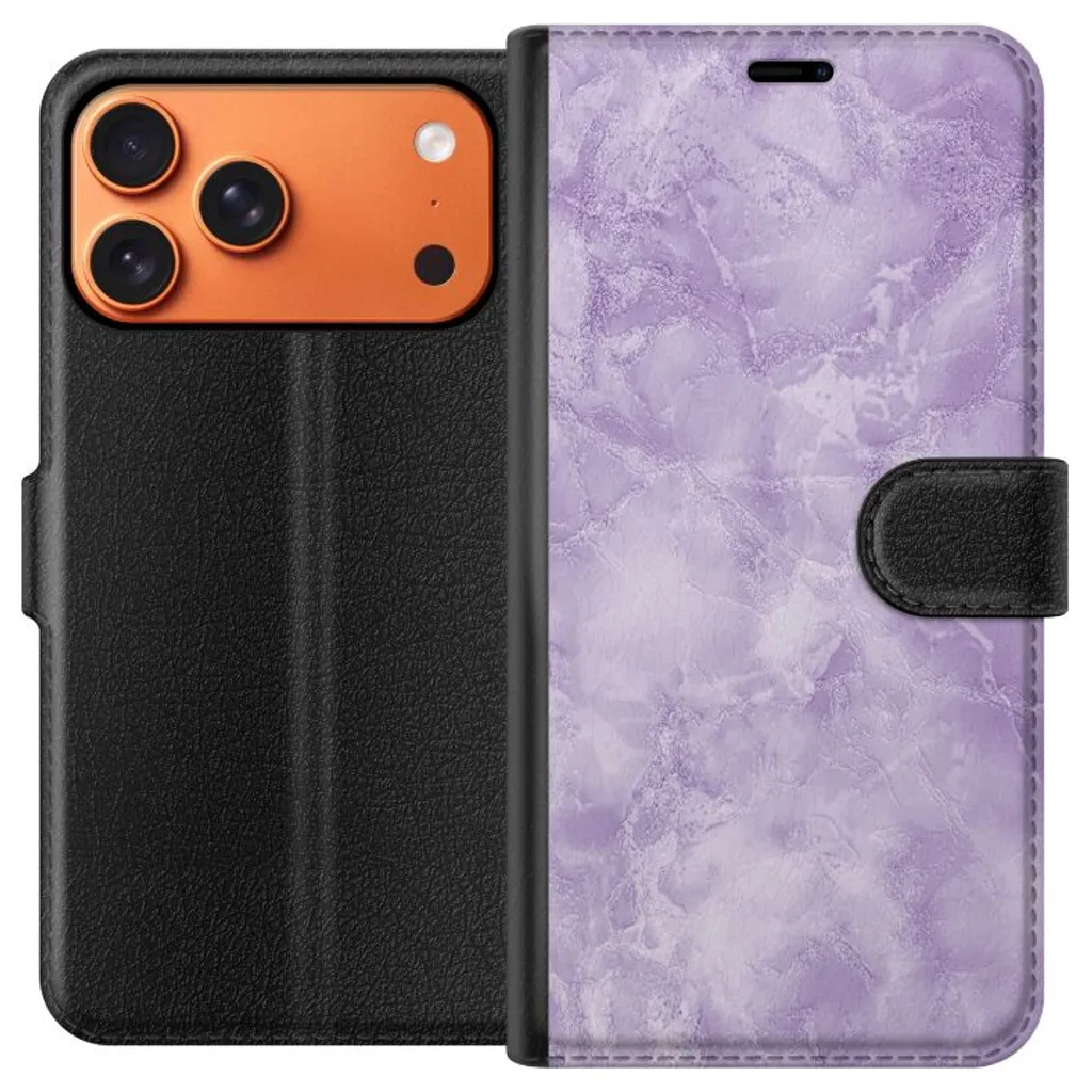 Apple iPhone 18 Pro Max Sort Lommebokdeksel Lila marmor v:1495416
