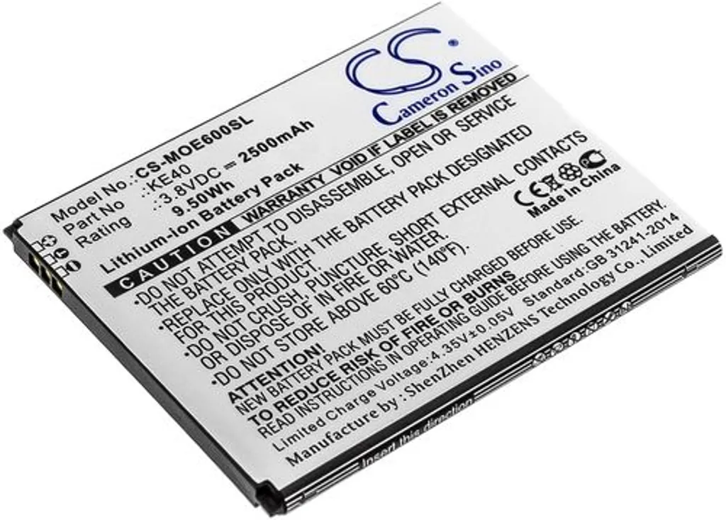 Batteri til KE40 for Motorola, 3.8V, 2500 mAh v:9562276