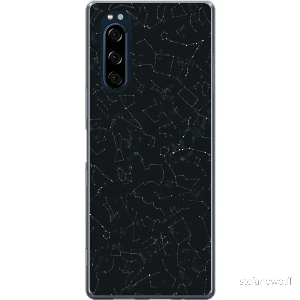 Sony Xperia 5 Gjennomsiktig Telefondeksel Himlakroppar v:2384147