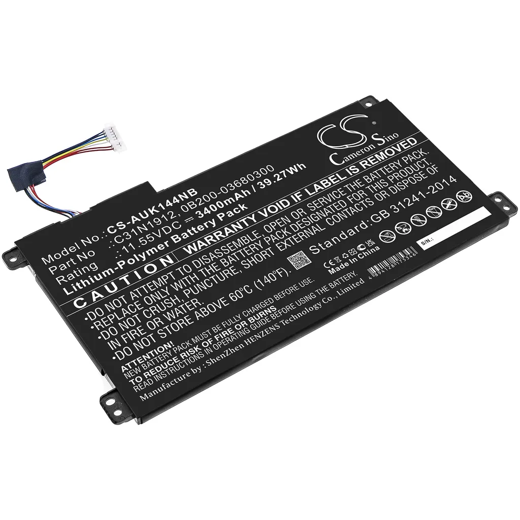 Batteri til E510MA-BR295R, 11.55, 3400mAh v:3047498