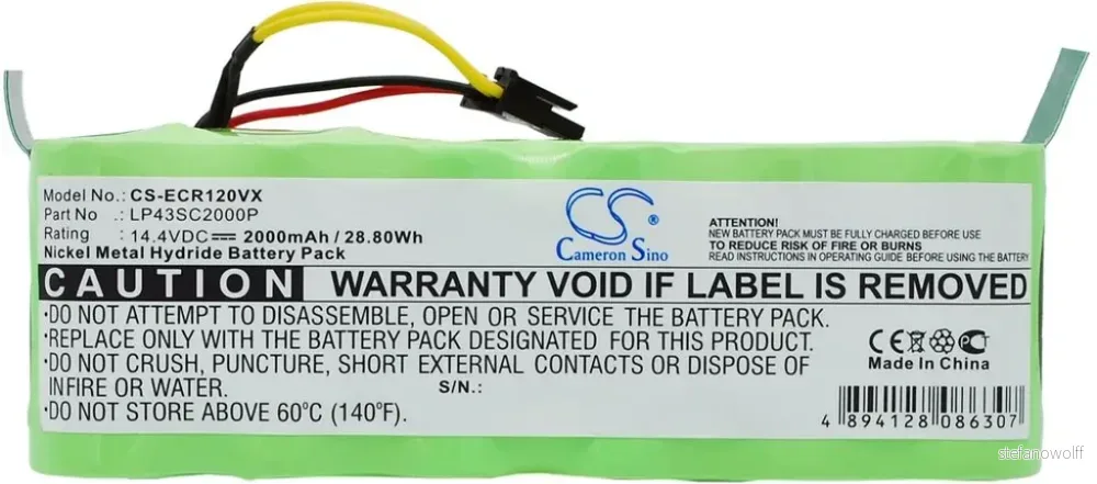Batteri til Ariete 2713, 14,4V, 2000mAh v:6824022