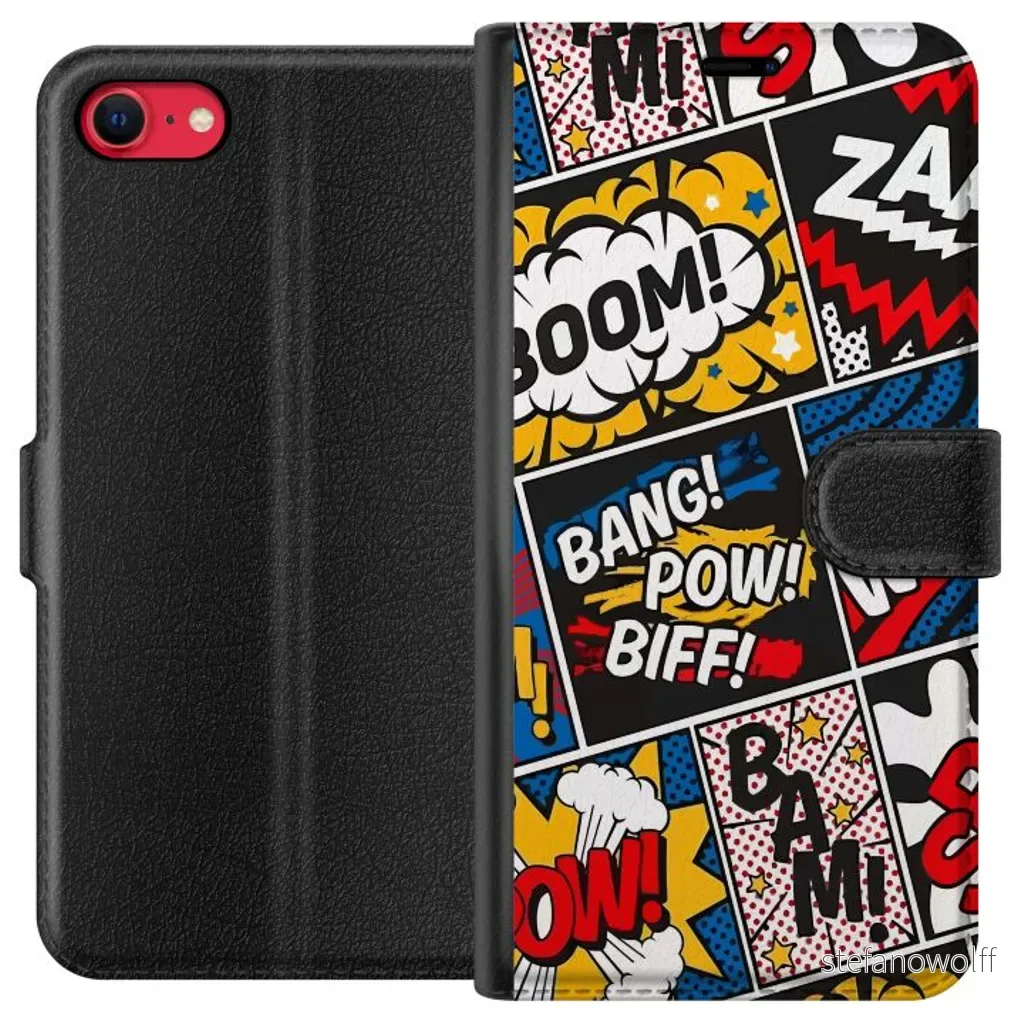 Apple iPhone SE (2020) Sort Lommebokdeksel Tecknat Boom! v:2601768 Apple iPhone SE (2020) Sort Lommebokdeksel Tecknat Boom! v:2601768