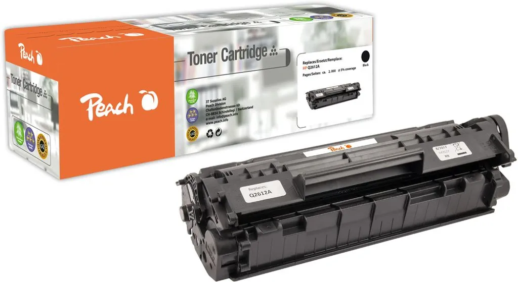 Peach-tonerkassetter som passer HP LaserJet 1012 tonerkassett, svart v:3996652