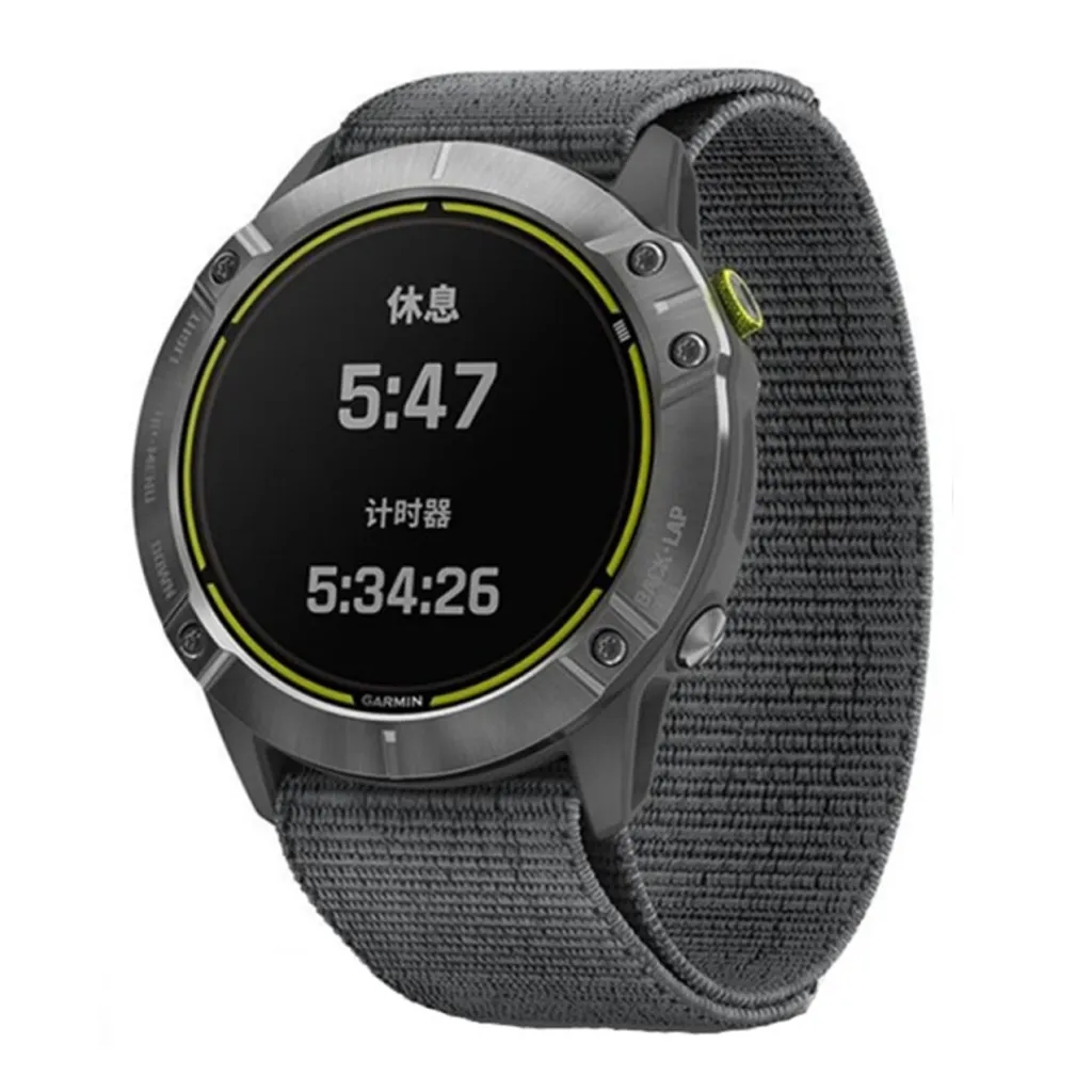 Fenix 3 / 5X Plus / 6X / 6X Pro / 5X / 3 HR Nylon Klokkereim – Grå v:3950112