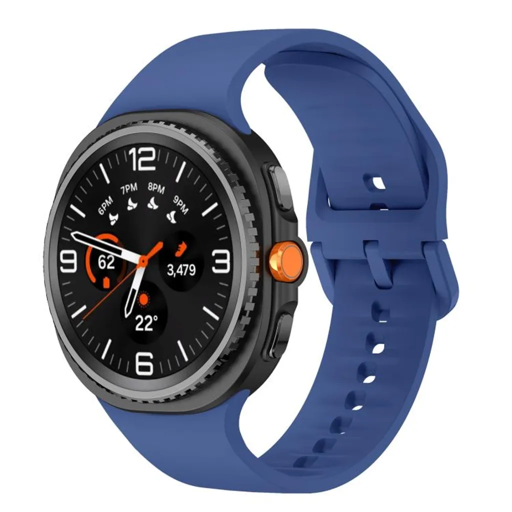 Samsung Galaxy Watch8/Watch8 Classic klokkerem silikon – mørkeblå v:4655976