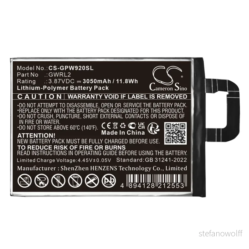 Batteri til Pixel 9 Pro Fold, 3.87, 3050mAh v:1589363