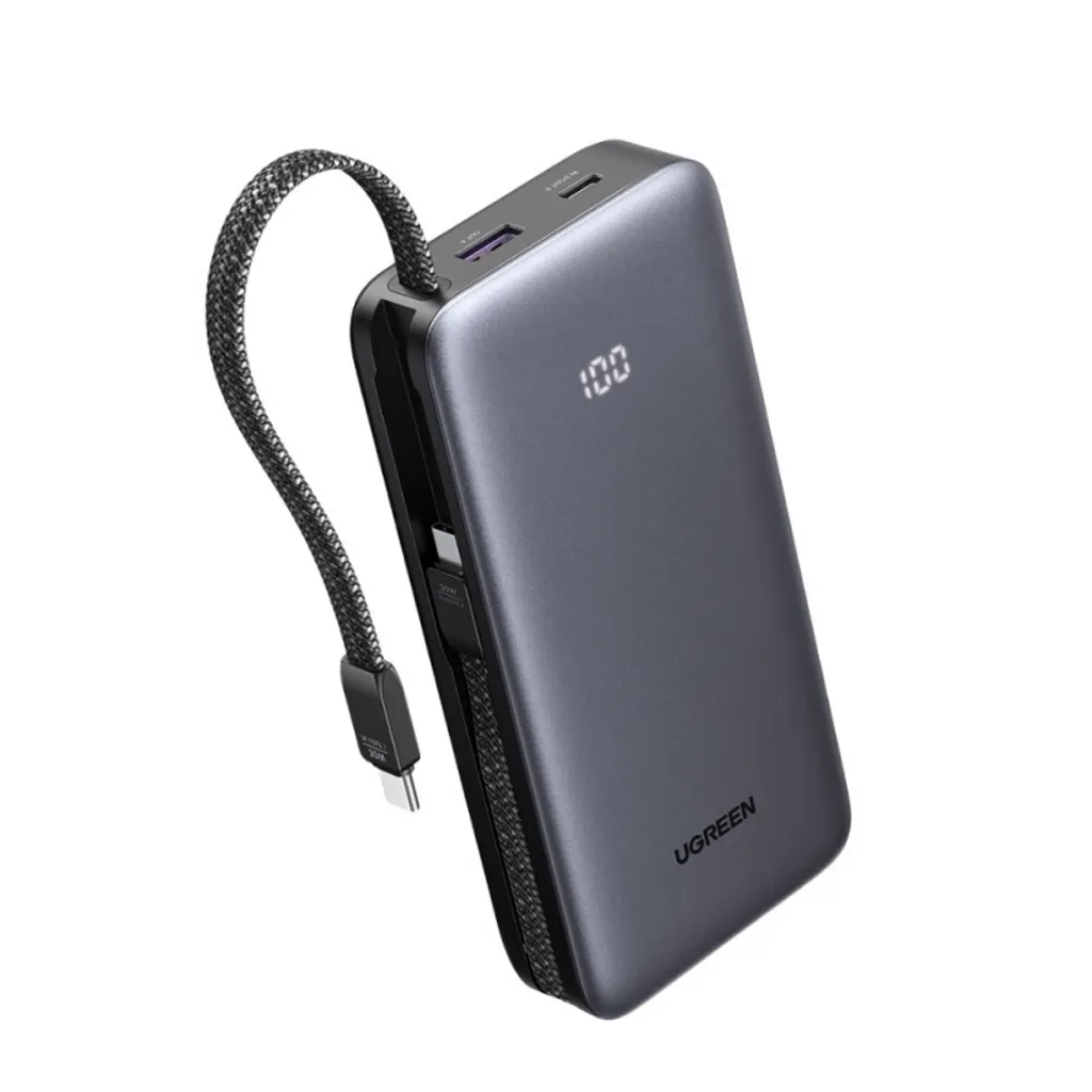 Ugreen PB528 powerbank 20000mAh, 30W, QC + PD – grå v:2100143