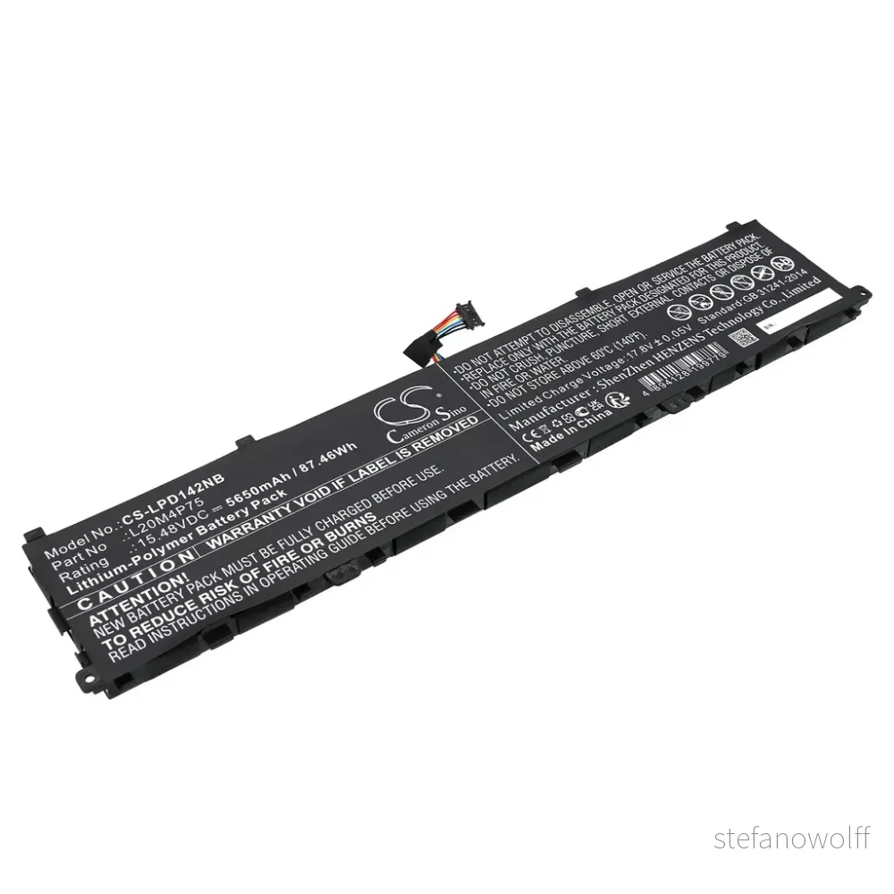 Batteri til ThinkPad X1 Extreme Gen 4-20Y50019SC, 15.48V, 5650mAh v:7105637