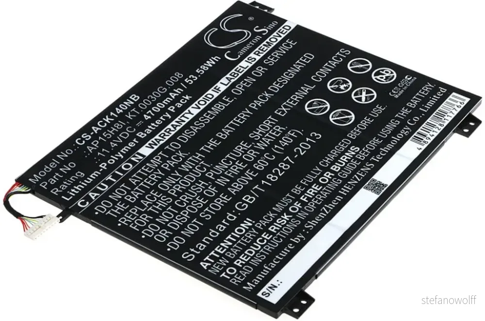 Batteri til Acer CLOUDBOOK 14 AO1-431-C28S, 11.4V, 4700 mAh v:7660248