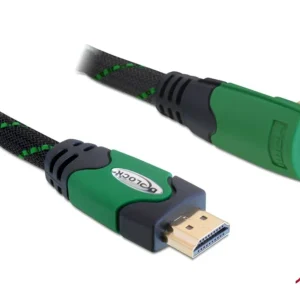 Delock Høyhastighets HDMI-kabel med Ethernet-hann til vinklet hann 4K 1m v:6093149