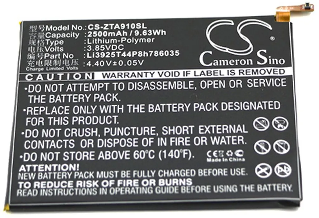 Batteri til Zte BV0701, 3.85V, 2500 mAh v:4017201