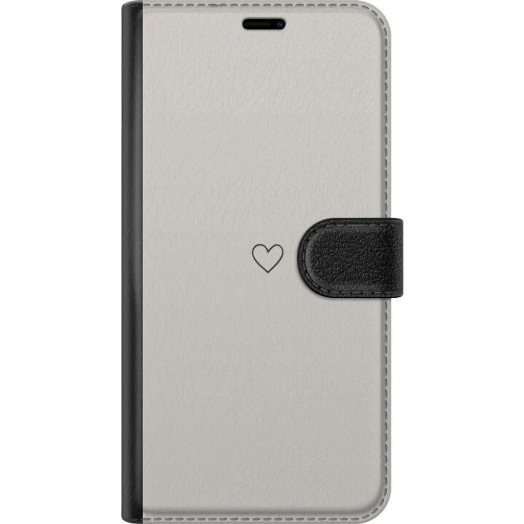 Xiaomi 14 Pro Sort Lommebokdeksel Grått hjärta v:6829838