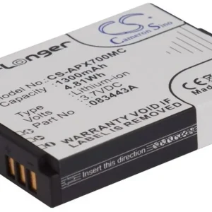 Batteri til 083443A for Actionpro, 3.7V, 1300 mAh v:3296449 Batteri til 083443A for Actionpro, 3.7V, 1300 mAh v:3296449